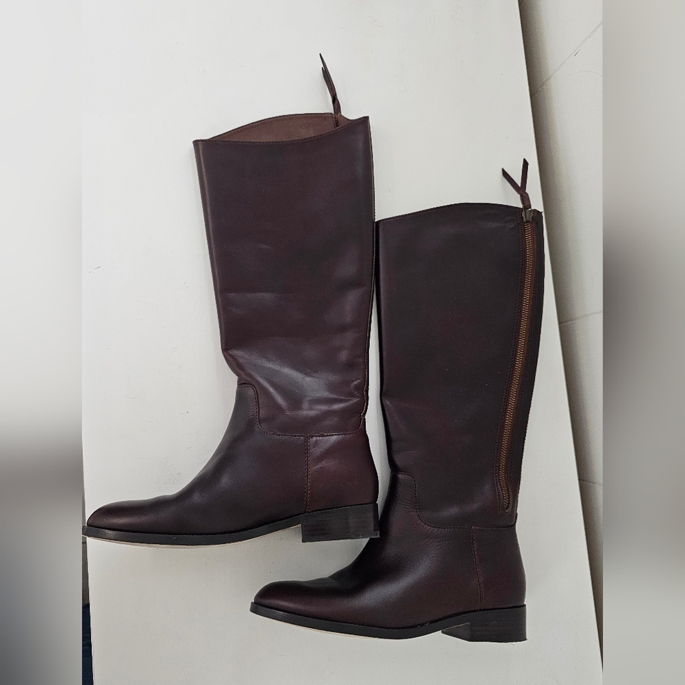 Cole Haan Brown Leather Arlington Riding Boots Size 7.5 Retail $398 - Picture 5 of 14